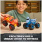 Monster Jam Smash & Bash 2-Pack Monster Trucks, Megalodon & El Toro Loco, 1:64 Die Cast Repairable Monster Truck, Kids Toys for Boy and Girls Ages 3