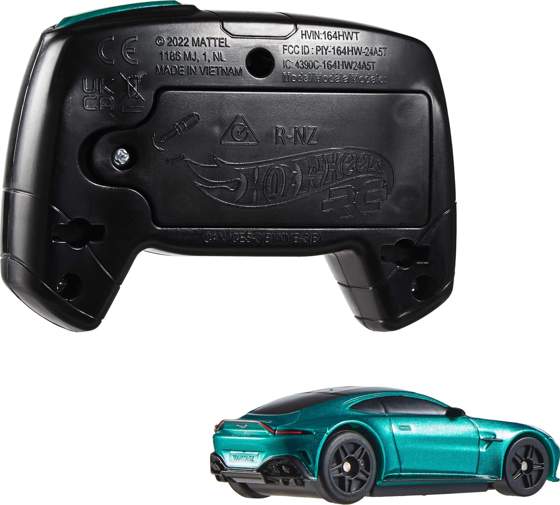 Hot Wheels RC Aston Martin Vantage in 1:64 Scale, Remote-Control Car