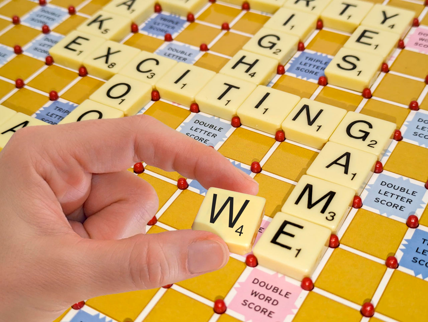 Tile Lock Scrabble, Board Holds Tiles in Place, by Winning Moves Games USA