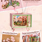 ROBOTIME 3D Wooden Puzzles for Adults DIY Miniature House Kits Music Box for Family Japanese Cherry Blossom Tree for Creative Gifts (Sakura Dreamy