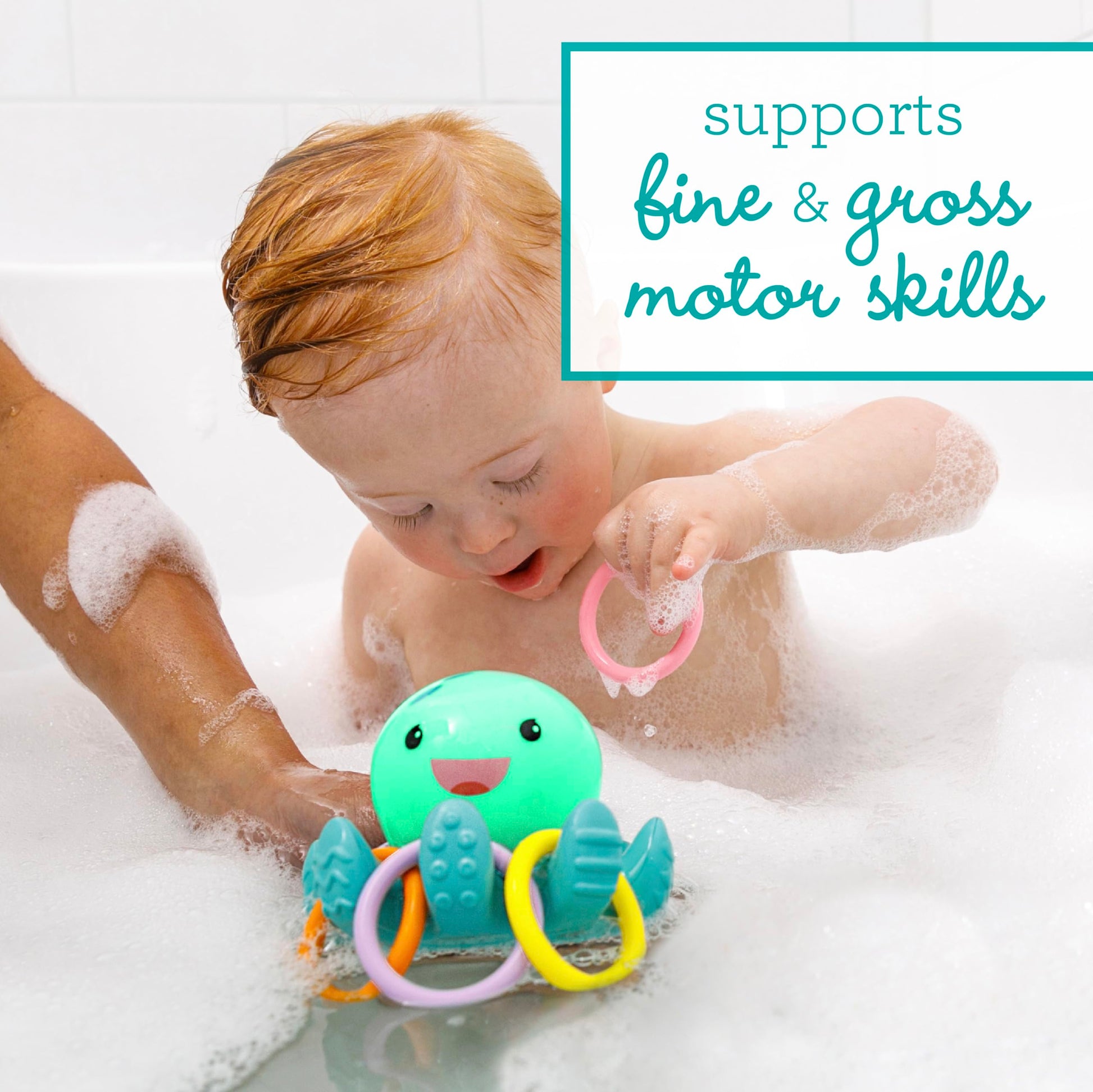 Infantino Light Up Octopus Ring Toss Toy, 6+ Months