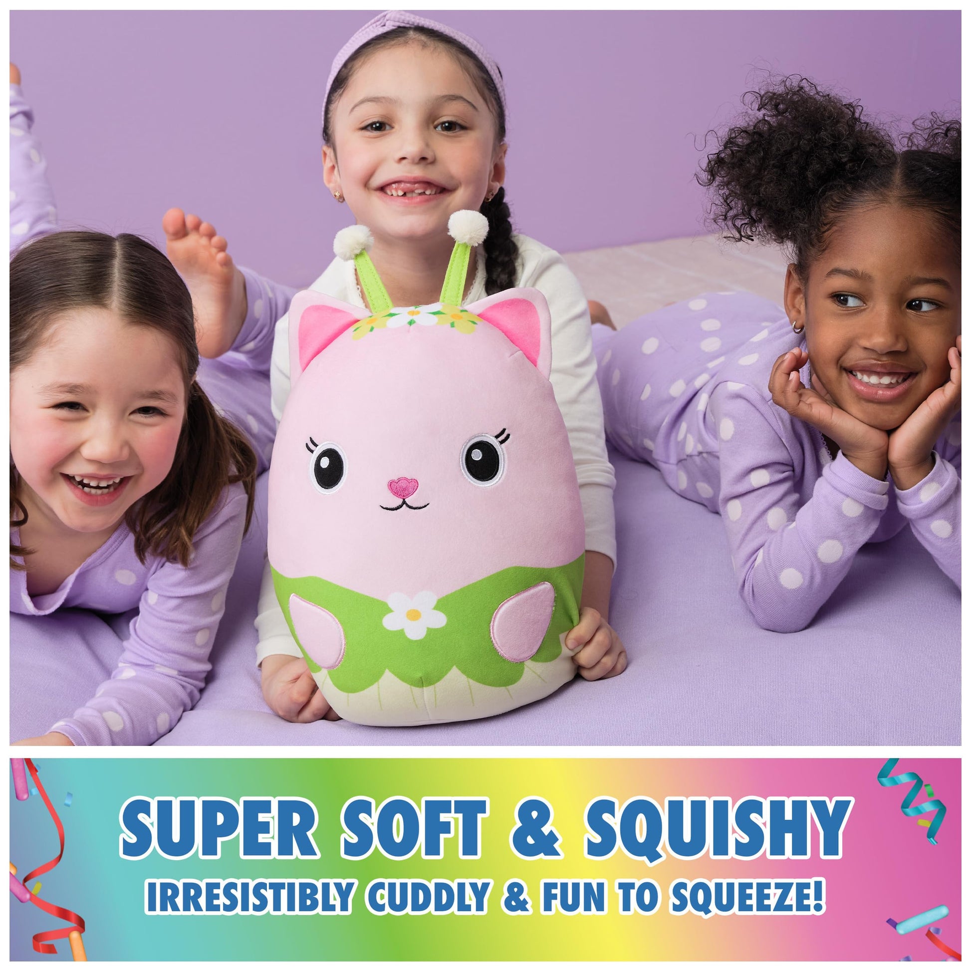 Gabby’s Dollhouse Official Kitty Fairy 12" Squishy Plush Toy for Ages 1+