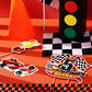 Maitys Race Car 5th Birthday Cake Topper Race Car Theme Birthday Party Supplies Checkered Flag Cupcake Decorations Photo Props for Five Years Old