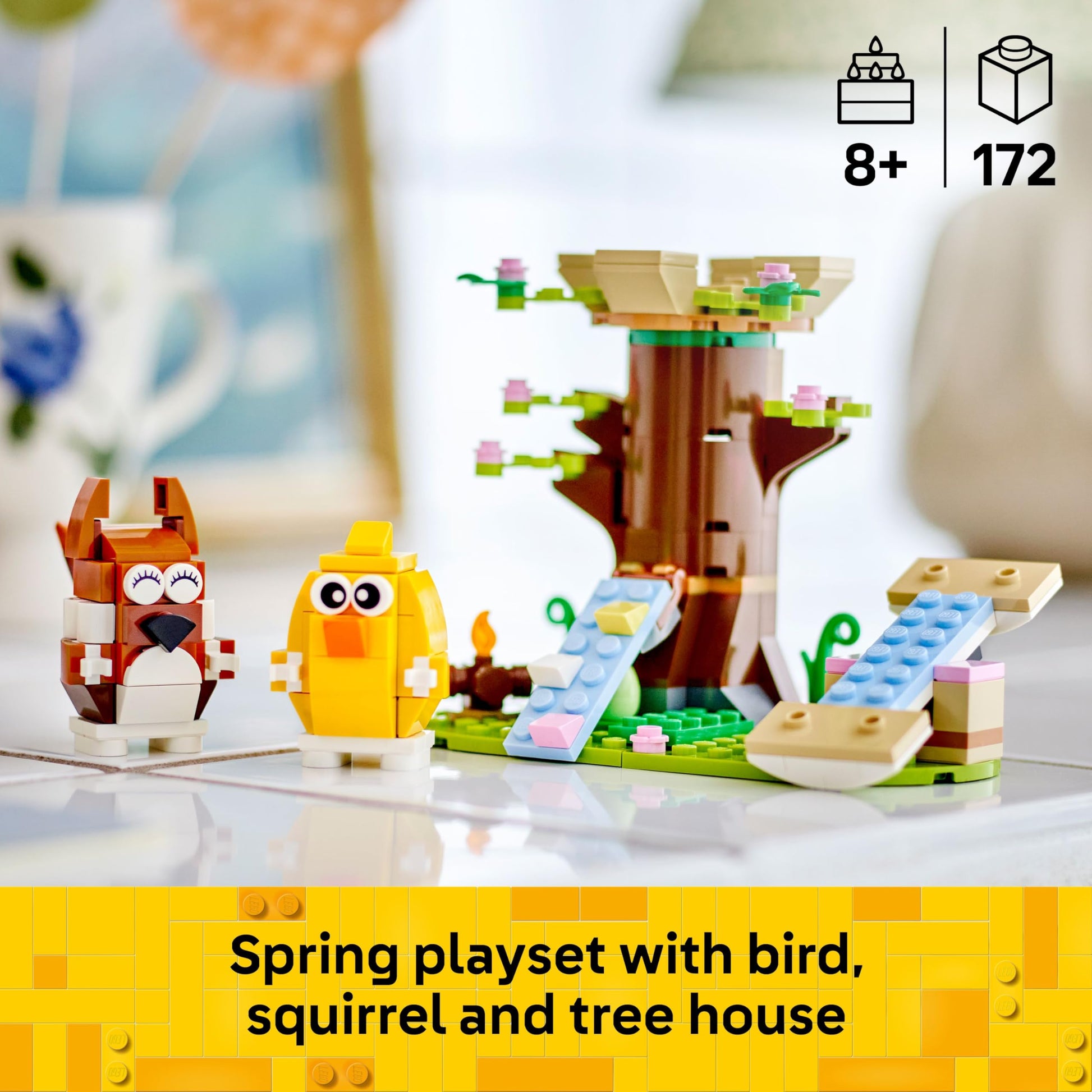 LEGO Spring Animal Playground Building Toy - Pretend Play Set with Squirrel and Bird Figure for Boys and Girls, Ages 8+ - Gift Idea for Easter and