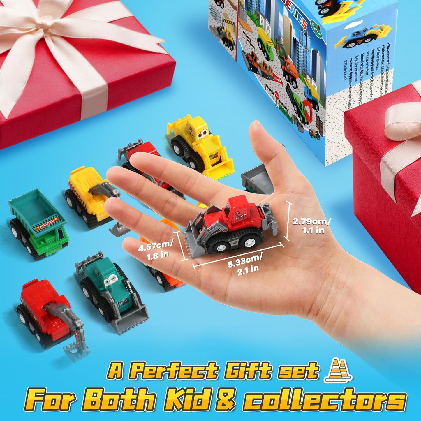 Construction Toy Cars for Toddlers 1-3 Mini Pull Back Cars Boy Toys