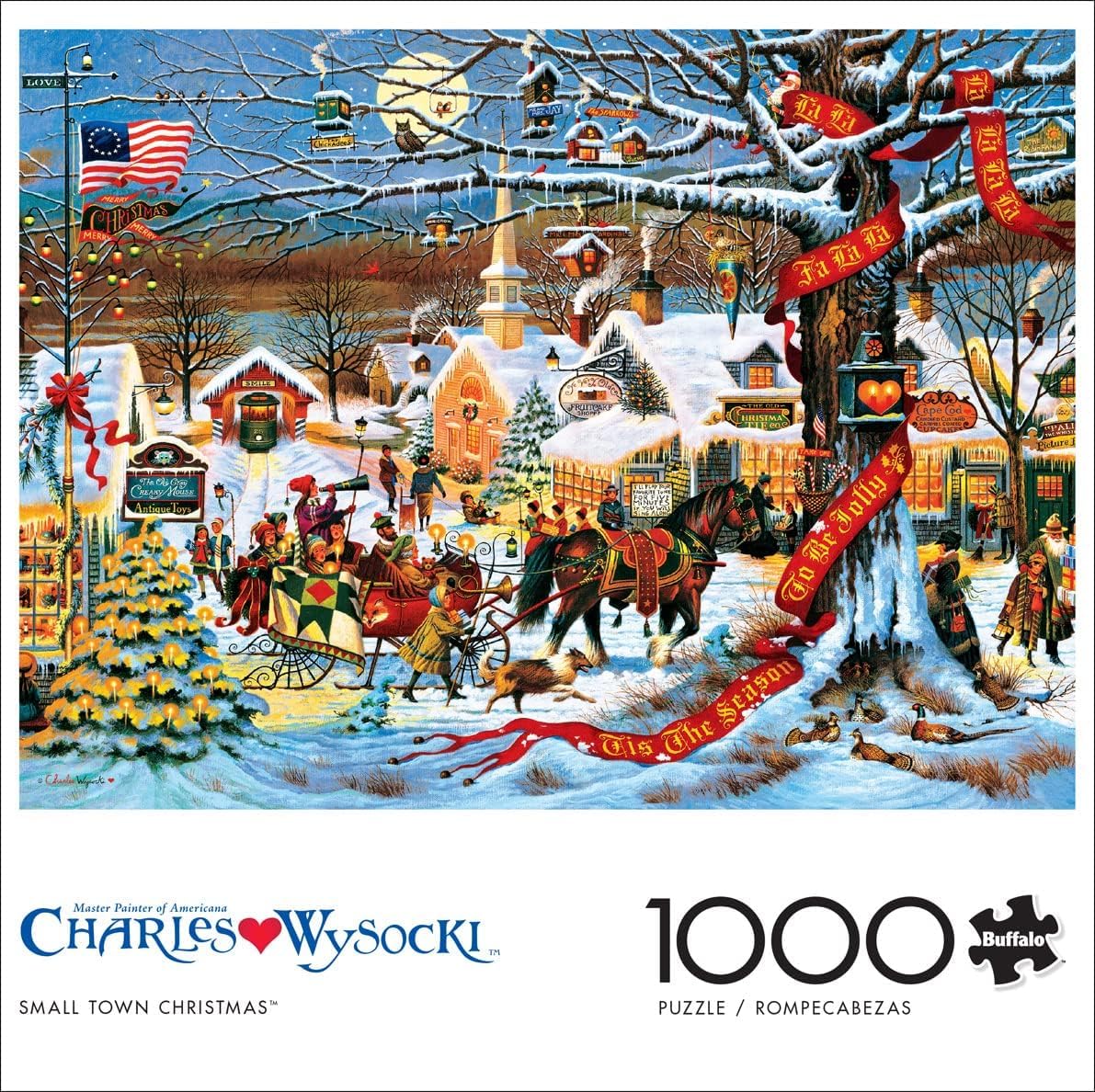 Buffalo Games Charles Wysocki, Small Town Scene, 1000 Piece Puzzle, 14+