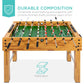 Best Choice Products 48in Foosball Table for Kids and Adults, Game Room Arcade Soccer Game Table w/ 2 Balls, 2 Cup Holders, Ergonomic Handles, Chrome