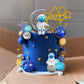 Space Cake Toppers Outer Space Cake Decorations with Balls Stars Astronauts Figurines Planets for Outer Space Theme Birthday