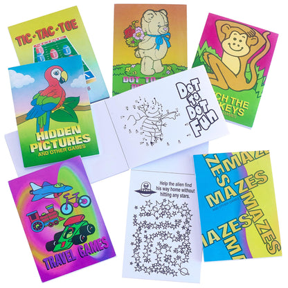 Playbees Mini Game Books for Kids - 24 Pack - Assorted Educational Brain Games Booklets - Spark Learning and Entertainment Perfect for On The Go Fun
