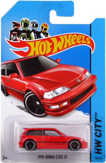 2014 Hot Wheels Hw City - 1990 Honda Civic EF - Red
