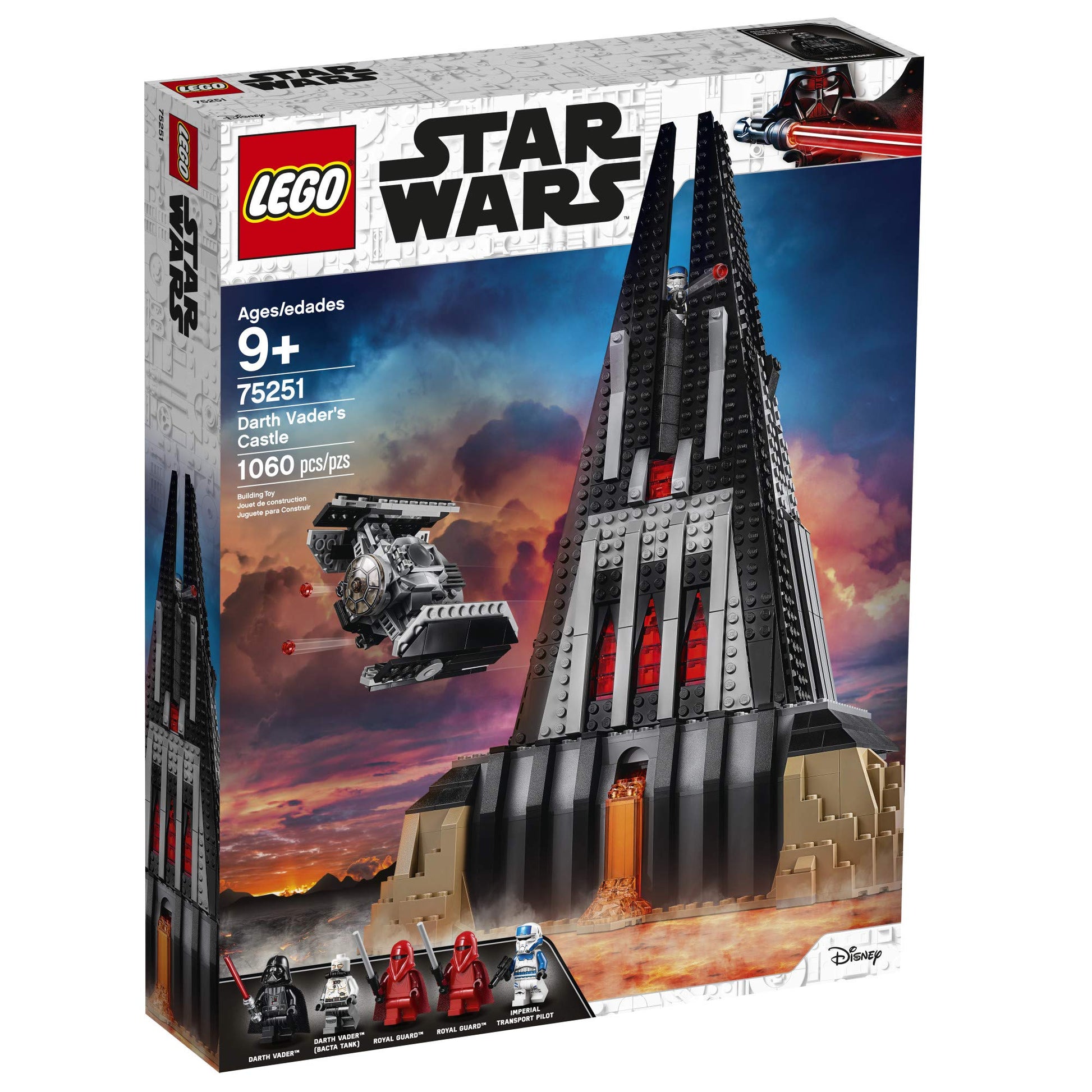LEGO Star Wars Darth Vader's Castle 75251 Building Kit Includes TIE Fighter, Darth Vader Minifigures, Bacta Tank and More (1,060 Pieces) - (Amazon