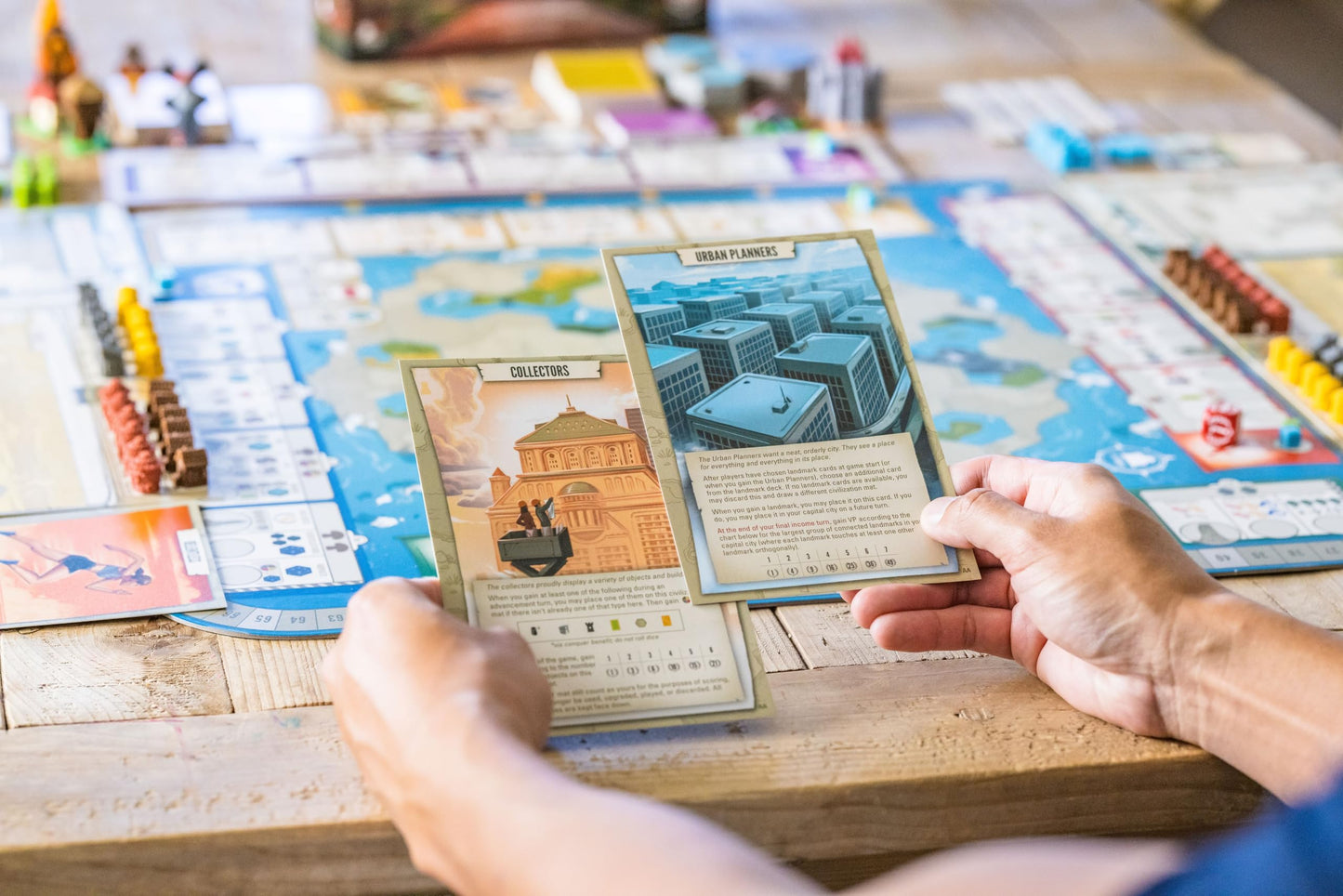 Stonemaier Games: Tapestry: Arts & Architecture Expansion by Jamey Stegmaier & Mike Young | Add to Tapestry | New Capital City Mats, Advancement