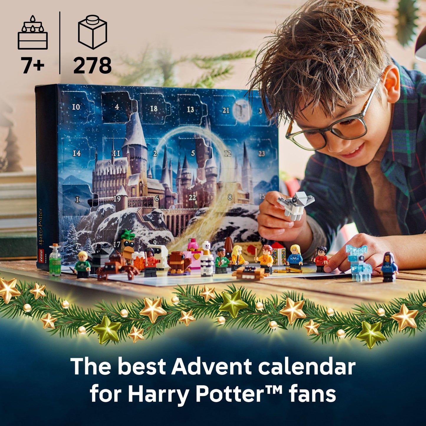Lego Harry Potter Advent Calendar 2025 Kids Toy - Holiday Countdown for Boys & Girls, 7+ - 24 Buildable Surprises, Including Harry, Draco & Luna