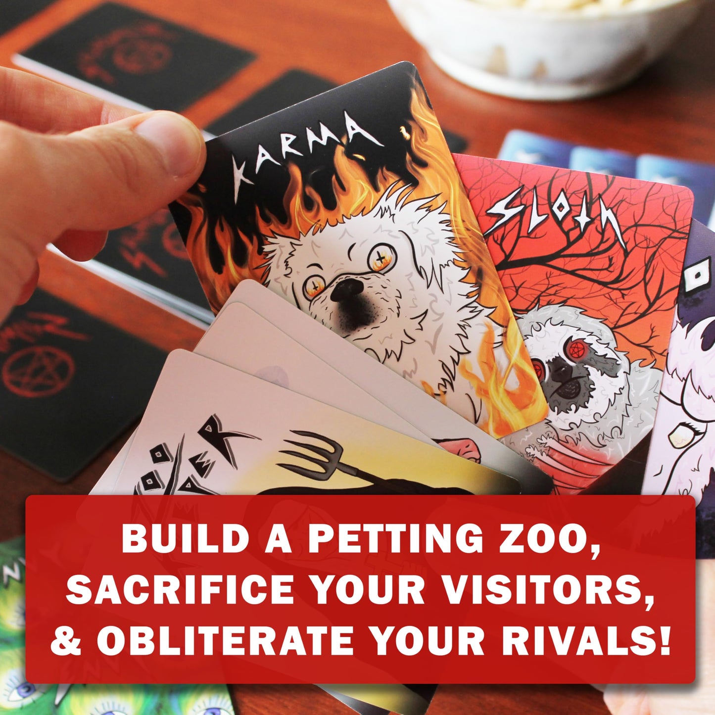 MEGA MINT Games SATANIMALS Card Game - Build the Ultimate Demonic Petting Zoo - 2-4 Players - Ages 14+ - 15 Minutes to Play - Adult Party Game