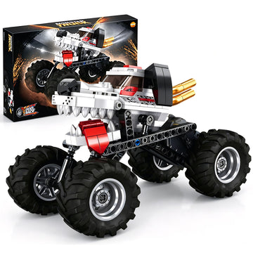 Technic Building Monster Mutt Dalmatian,2in1 Pull Back Car Toys for Off Road Stunts, DIY Building Cars Toy,Racing Action Toy for Boys and Girls Craft