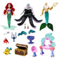 Disney Store Official Ariel Classic Doll Gift Set - Includes The Little Mermaid, Ursula & King Triton Dolls Plus More - Disney Classic Dolls &