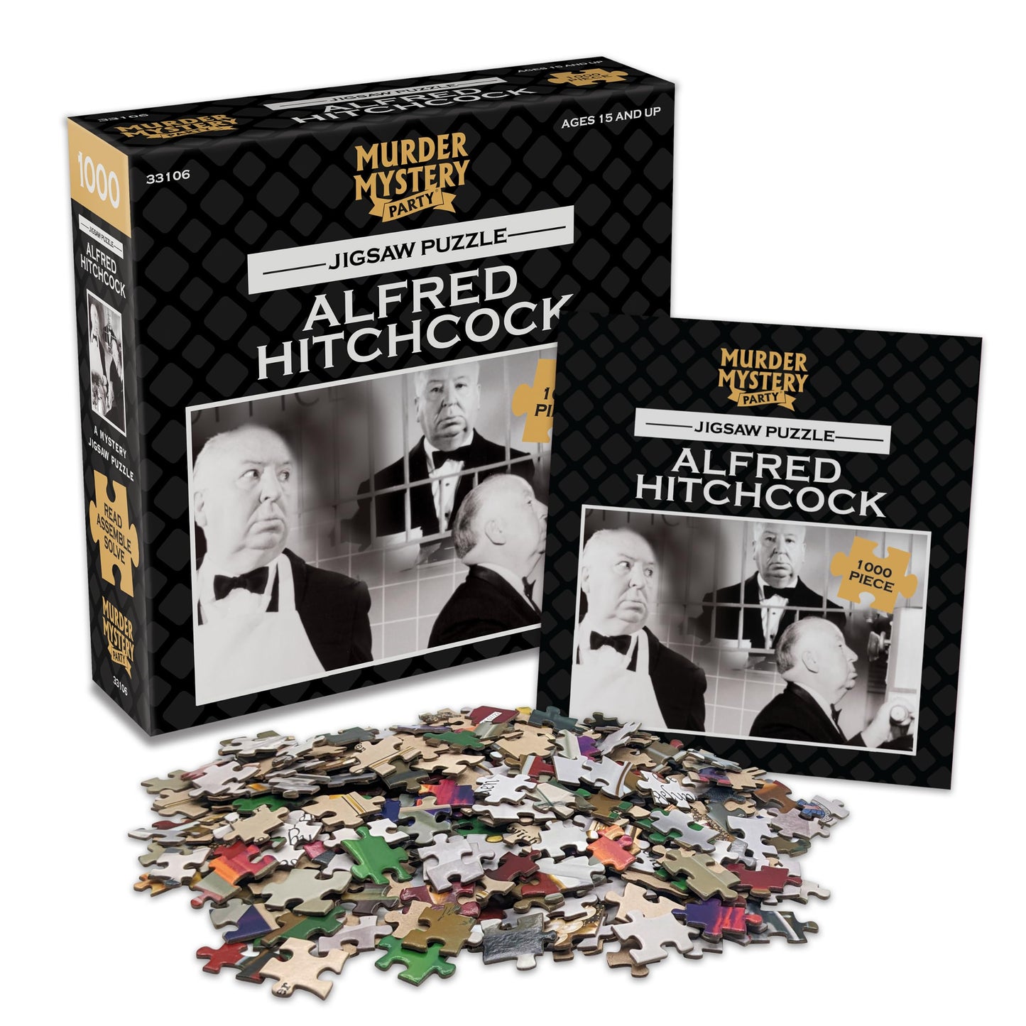 Classic Mystery Jigsaw Puzzle - Alfred Hitchcock, Black