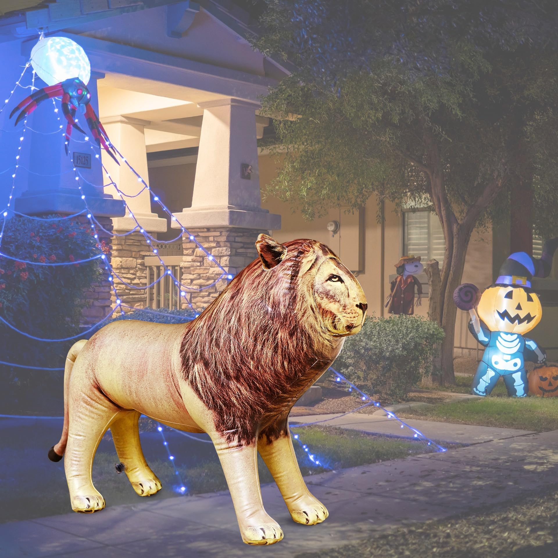 Jet Creations Inflatable Male Lion with Mane Stuffed Animal, Standing - Ideal for Safari or Wildlife Theme Parties, Favors, and Decorations, Size 36