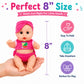 Liberty Imports 6 Pack - Baby Dolls Cute Little Vinyl 8" Infant Dolls, Mini Nursery Toys for Girls, Kids Toddlers - Bulk Gift Bundle Party Favors