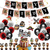 Pirate Party Decorations - Pirate Birthday Banner, Balloons, Cake Toppers & Hanging Swirls for Men, Boys & Kids