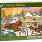 Vermont Christmas Company Country Holiday Jigsaw Puzzle 100 Piece - Christmas Puzzle with Large Pieces for Kids & Adults - 19" x 13 "