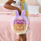 ScruffaLuvs 14cm Bunny Scruff Surprise Plush Toy with Magic Water Reveal + Deluxe Transport Box 29cm