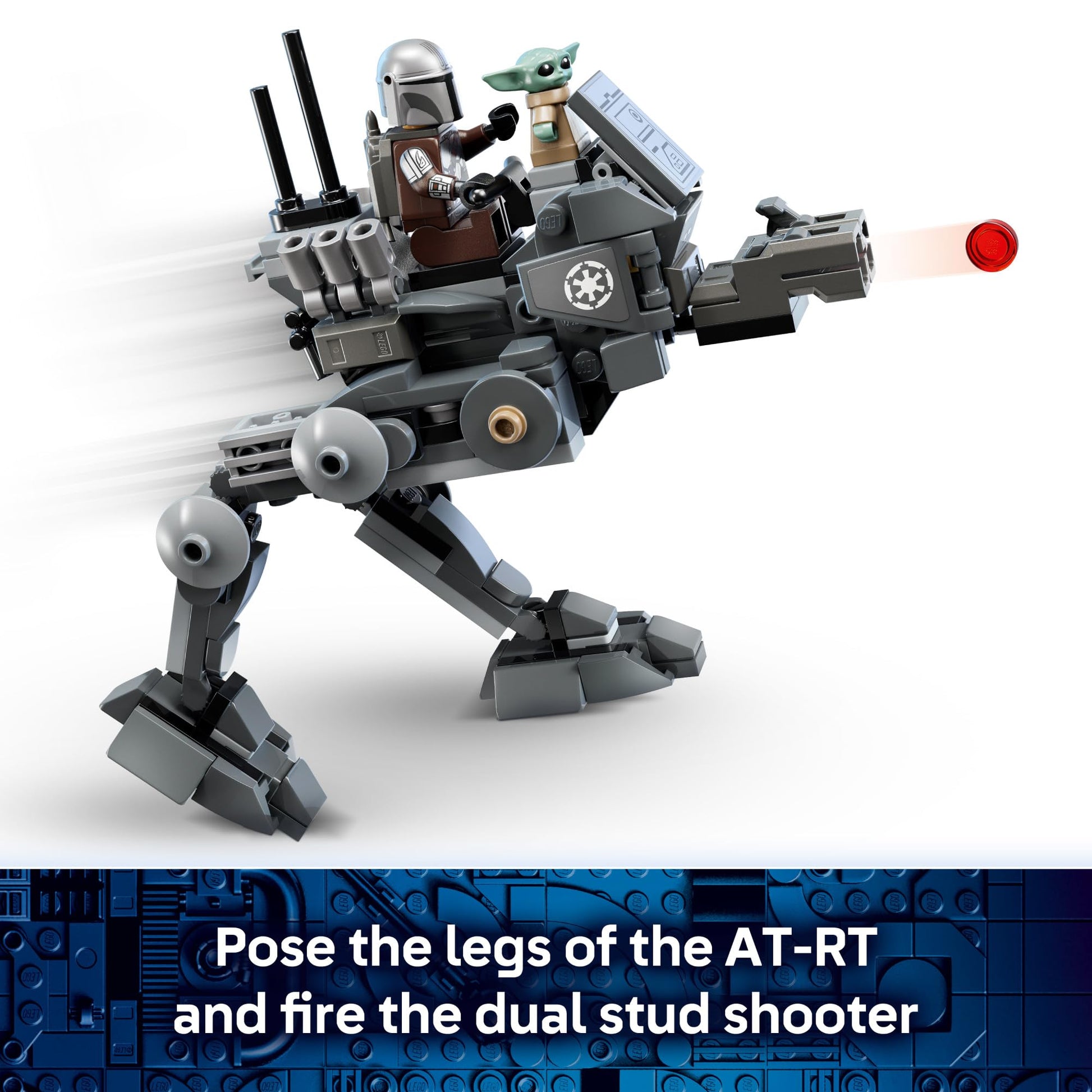 LEGO Star Wars AT-RT Attack - Building Toy for Boys & Girls, Ages 7+ - with The Mandalorian & Grogu Minifigures - Playset for Kids - Gift