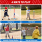 QDRAGON 4 in 1 Tball Set for Kids 3-5 with Toss and Catch Ball Set