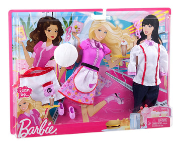 Barbie I Can Be Restaurant Fashion Pack: Chef & Waitress Doll Outfits, Clothes & Accessories
