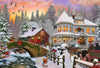 Vermont Christmas Company Country Holiday Jigsaw Puzzle 100 Piece - Christmas Puzzle with Large Pieces for Kids & Adults - 19" x 13 "