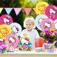 40pcs hello Pink Cats Birthday Party Balloons for Pink Cats Themed Birthday Party Decorations Supplies - 12 Inch