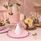 Meri Meri Broderie Anglaise Lace Party Hats (Pack of 8), Pastel Colors with Lace Design and Velvet Bows, Great for Princess Party Hats, Bridal