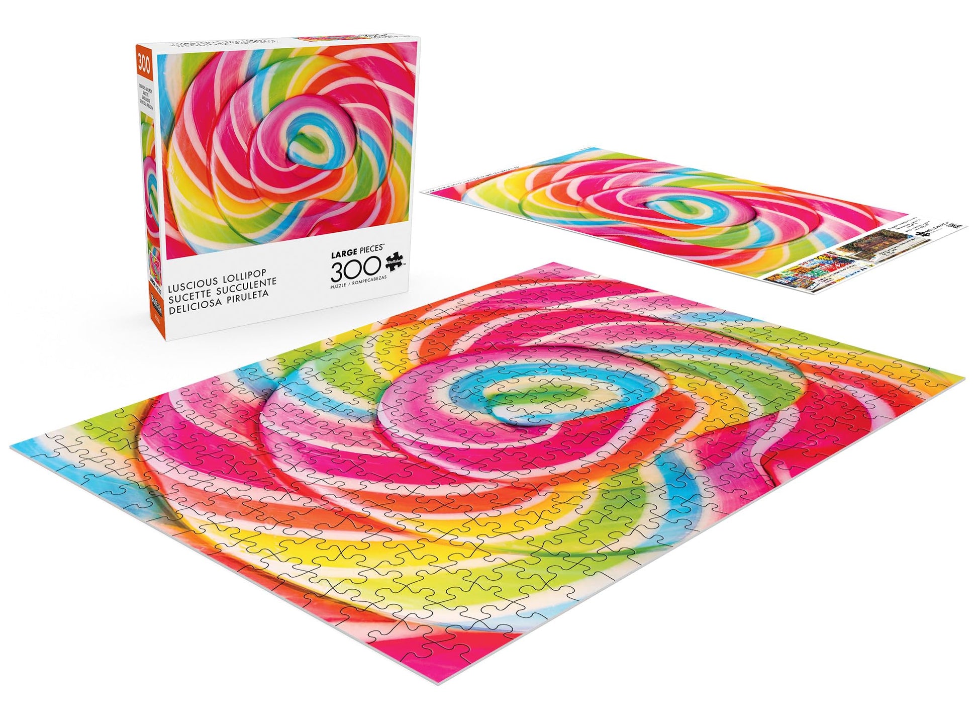 Buffalo Games - Luscious Lollipop - Large Piece Jigsaw Puzzle for Adults - Challenging Puzzle Perfect for Game Nights - Finished Size is 21.25 x 15.00
