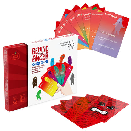 Behind The Anger Card Game | Family Therapy Games for Teens & Kids 6+ | Anger Management for Teens | CBT Games for Counseling Emotional Regulation