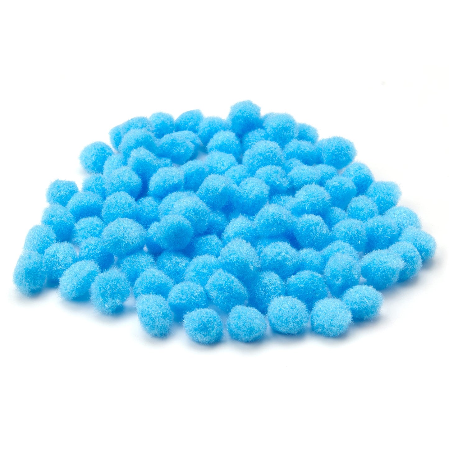 Cousin DIY Blue Light 1/2 inch Poms, 100 Pack