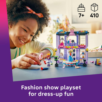 LEGO Friends Heartlake City Fashion Show Building Toy for Girls & Boys - Pretend Play Set for Kids, Ages 7+ - W/Paisley, Liann & Nova Minidolls