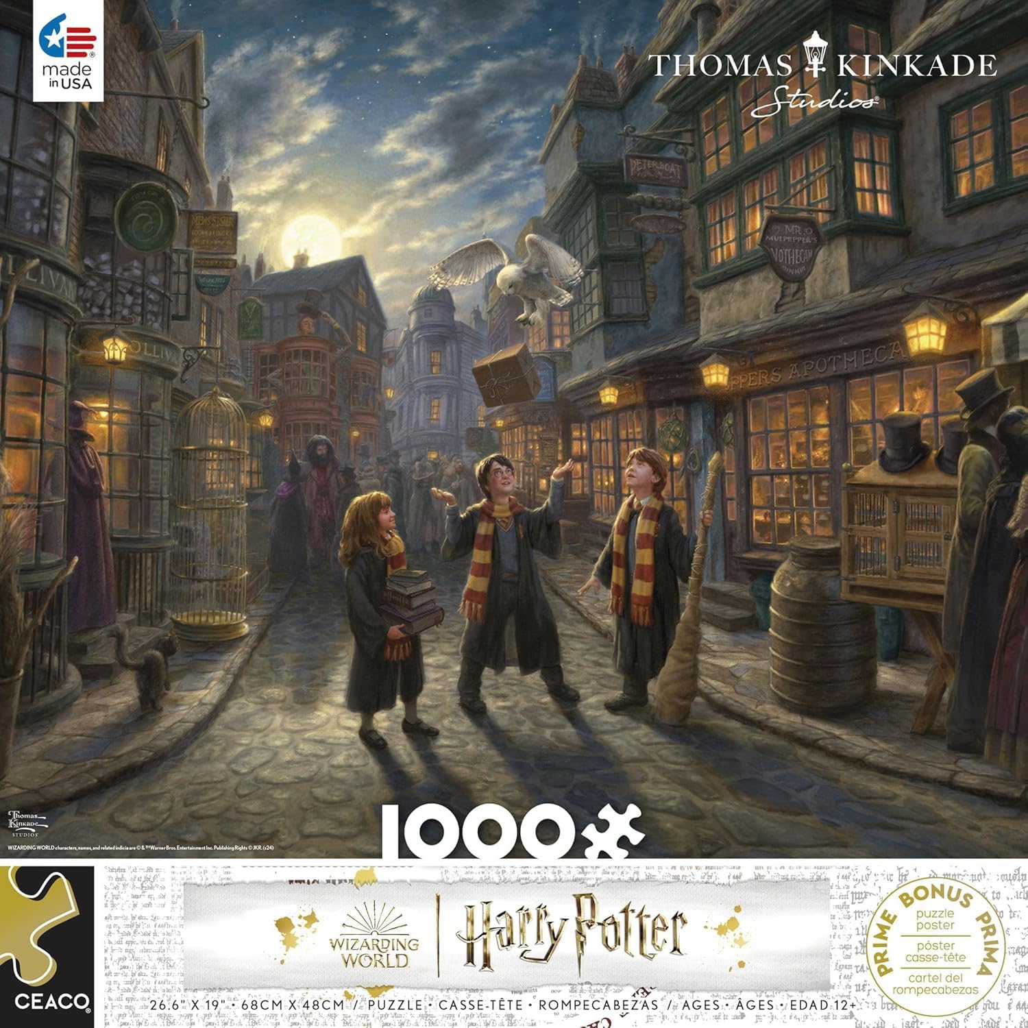 Ceaco - Thomas Kinkade Harry Potter Diagon Alley - 1000 Piece Puzzle
