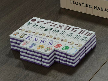 Floating Mahjong Tiles for Pool with Storage Bag & Dice, 1.45" Waterproof Floating Foam Mahjong Tile Set with Mahjong Cards 2026 for Mahjong Float