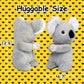 WEIGEDU Huggable Koala Bear Stuffed Animal Furry Cuddly Ears Koala Bear Plush Toy for Boys Girls Babies Kids Birthday Bedtime Gifts, 12.6“ Gray