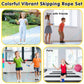 Jeffbaubl 10 Pack Jump Rope for Kids, Kids Rainbow Jump Rope, 7.2Ft