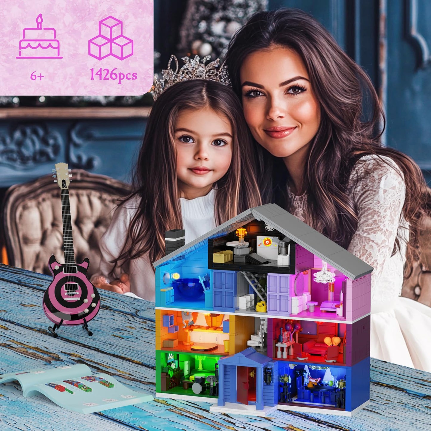 Star House Building Set, Star House Toy Model Compatible with Lego, Valentine's Day and Birthday Gifts for Girls Fans Adults Girlfriend Wife (1426