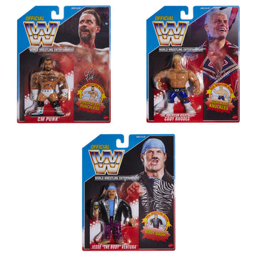 WWE 2026 Retros (Wave 1) Ringside Exclusive - Set of 3 (Jesse Ventura, CM Punk & Cody Rhodes)