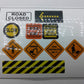 Building Toys Bricks City Construction site Traffic Signs Stickers. 64 Scale HO Arts & Crafts Supplies idea