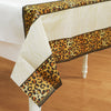 Amscan Disposable Rectangular Paper Table Cover in Safari Chic Style Print Fits 8' Tables, 54 x 102, Black/Brown/Orange