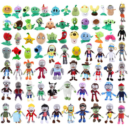 JHESAO Plants and Zombies PVZ Plush 16 PCS Random Different Types Zombies Toys PVZ Plushies 1 2 Stuffed Soft Doll PVZ Toy New
