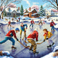 Boardwalk Pond Hockey 1000 Piece Jigsaw Puzzle Winter Sports Family Puzzles with Premium Box, Gift for Adults and Family 19"x26"