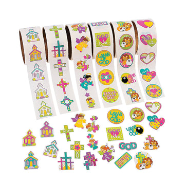 Fun Express Inspirational Stickers On A Roll, 6 Pieces