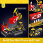 Mould King 12027 Diesel Locomotive Train Building Sets with a Semi-Trailers, Cranes, Remote/App Control Engineering Toy Kit, Scale Model with Trains