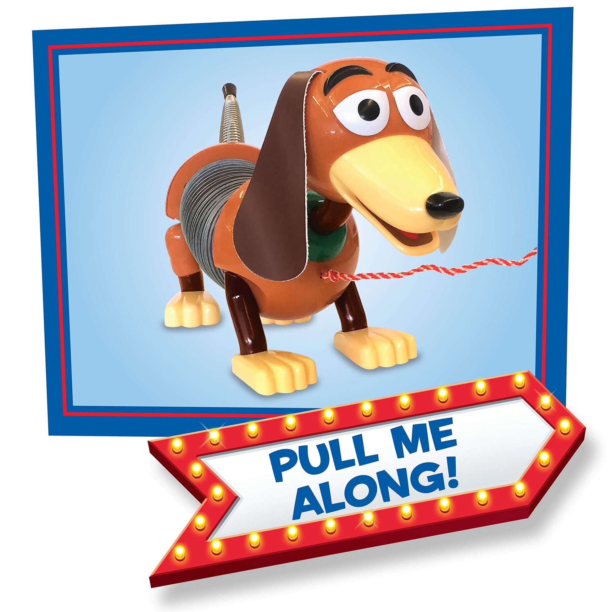 Disney and Pixar Toy Story Slinky Dog Pull Toy, Walking Spring Dog Toy with Leash, Classic Stretch Toy for Toddlers, Preschool Kids Toys Ages 18