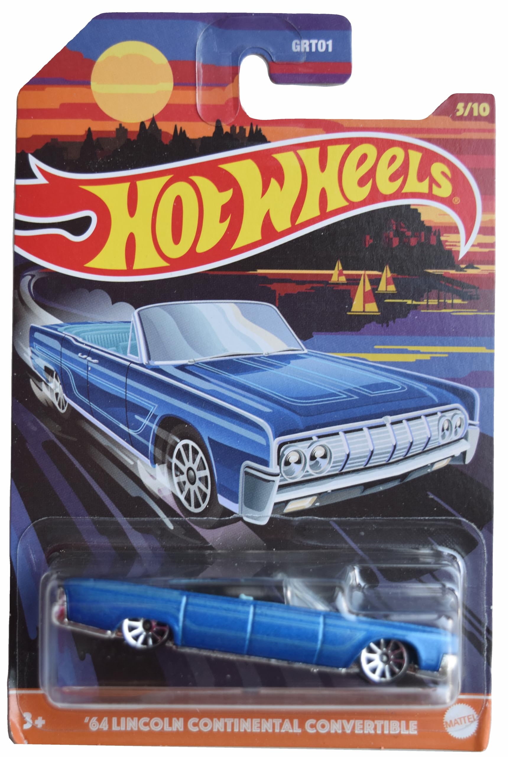 Hot Wheels '64 Lincoln Continental Convertible, Blue 5/10